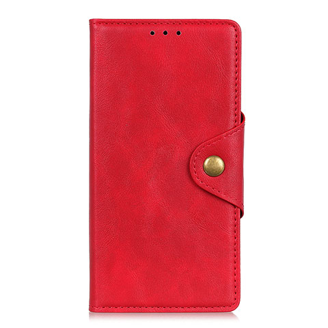 Custodia Portafoglio In Pelle Cover con Supporto L04 per Motorola Moto G9 Rosso