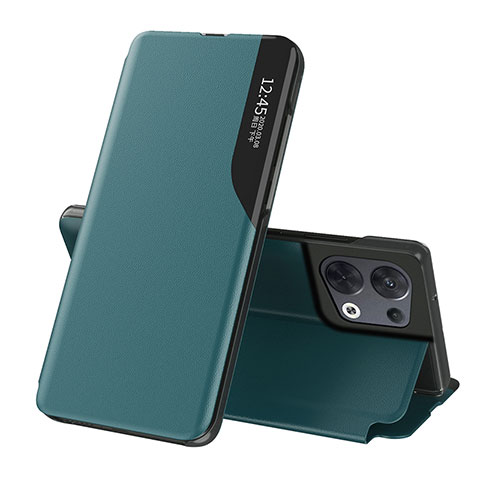 Custodia Portafoglio In Pelle Cover con Supporto L04 per Oppo Reno8 5G Verde