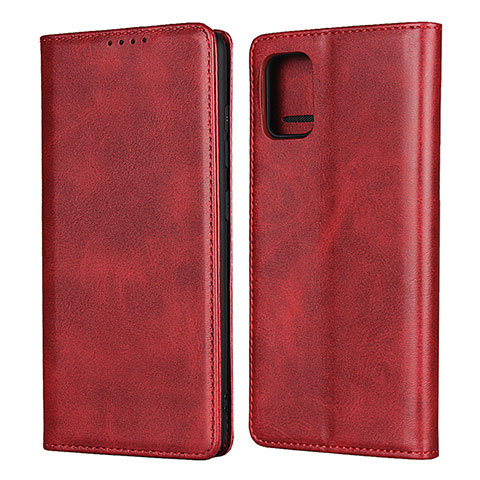 Custodia Portafoglio In Pelle Cover con Supporto L04 per Samsung Galaxy A51 4G Rosso