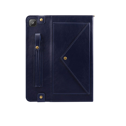 Custodia Portafoglio In Pelle Cover con Supporto L04 per Samsung Galaxy Tab S6 Lite 10.4 SM-P610 Blu