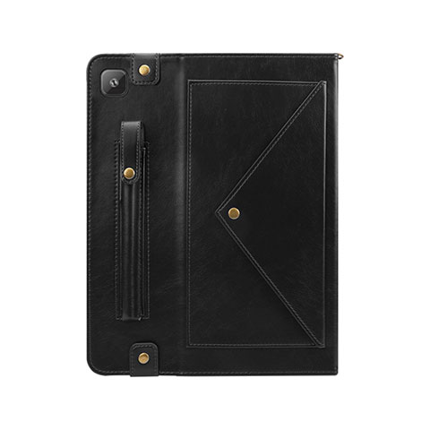 Custodia Portafoglio In Pelle Cover con Supporto L04 per Samsung Galaxy Tab S6 Lite 4G 10.4 SM-P615 Nero