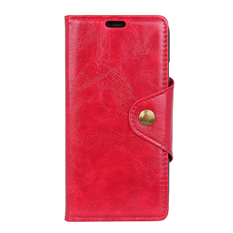 Custodia Portafoglio In Pelle Cover con Supporto L05 per Asus Zenfone 5 ZE620KL Rosso