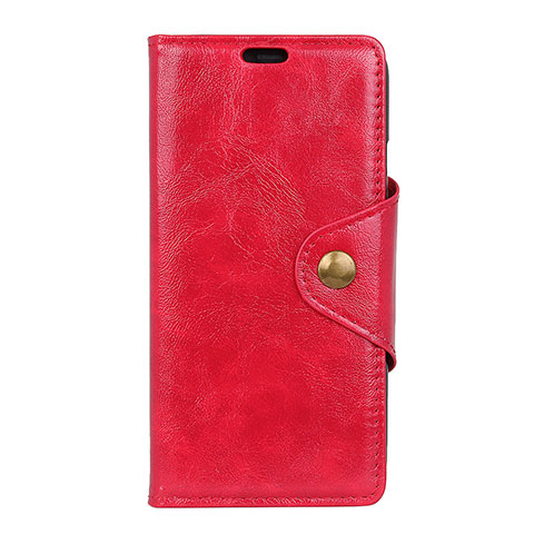 Custodia Portafoglio In Pelle Cover con Supporto L05 per Asus Zenfone 5 ZS620KL Rosso