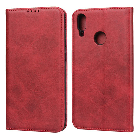Custodia Portafoglio In Pelle Cover con Supporto L05 per Huawei Enjoy 9 Rosso