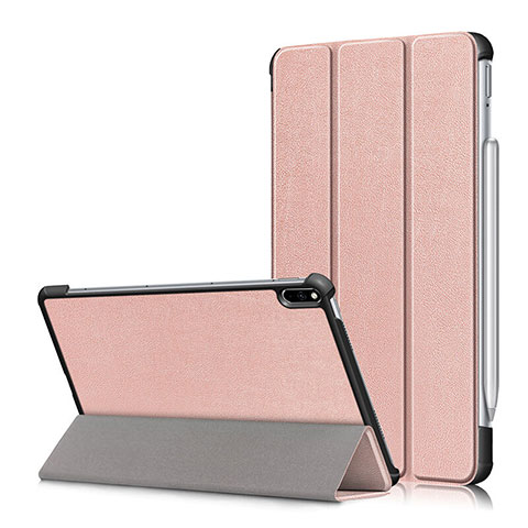 Custodia Portafoglio In Pelle Cover con Supporto L05 per Huawei MatePad Pro Oro Rosa