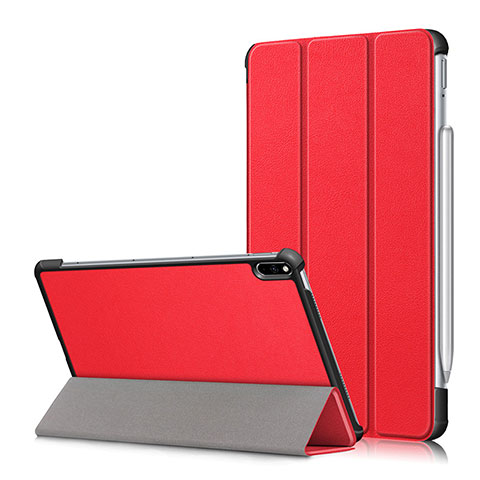 Custodia Portafoglio In Pelle Cover con Supporto L05 per Huawei MatePad Pro Rosso