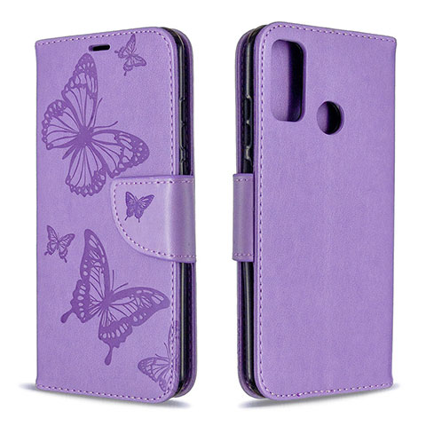 Custodia Portafoglio In Pelle Cover con Supporto L05 per Huawei P Smart (2020) Viola