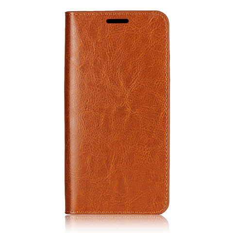 Custodia Portafoglio In Pelle Cover con Supporto L05 per Huawei P20 Arancione