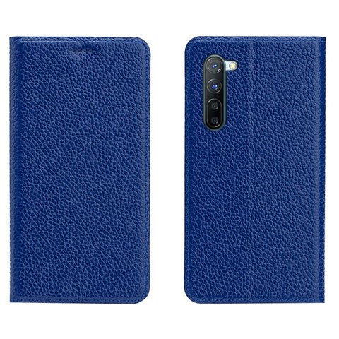 Custodia Portafoglio In Pelle Cover con Supporto L05 per Oppo Find X2 Lite Blu