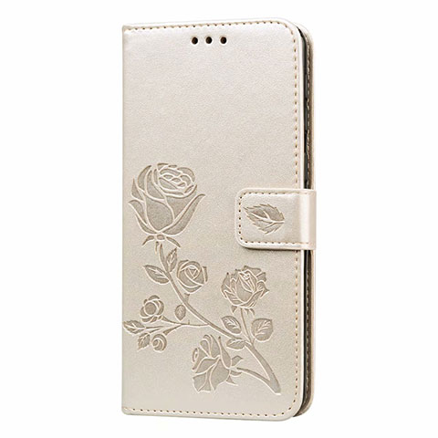 Custodia Portafoglio In Pelle Cover con Supporto L05 per Samsung Galaxy M21s Oro