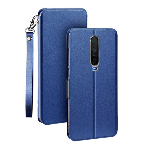 Custodia Portafoglio In Pelle Cover con Supporto L05 per Xiaomi Redmi K30 5G Blu