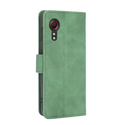 Custodia Portafoglio In Pelle Cover con Supporto L05Z per Samsung Galaxy XCover 5 SM-G525F Verde