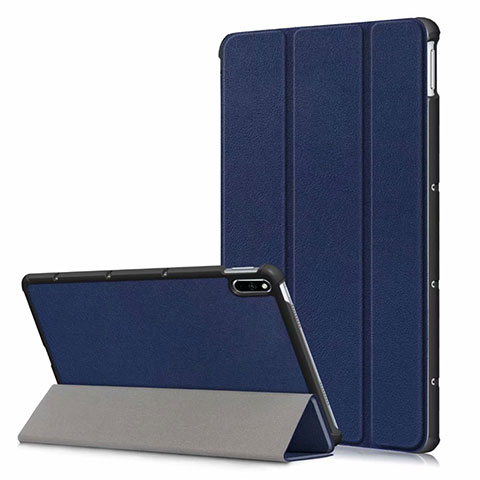 Custodia Portafoglio In Pelle Cover con Supporto L06 per Huawei MatePad Blu