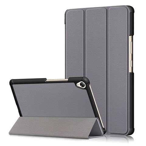 Custodia Portafoglio In Pelle Cover con Supporto L06 per Huawei MediaPad M6 8.4 Grigio