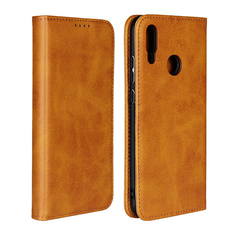 Custodia Portafoglio In Pelle Cover con Supporto L06 per Huawei P Smart (2019) Arancione