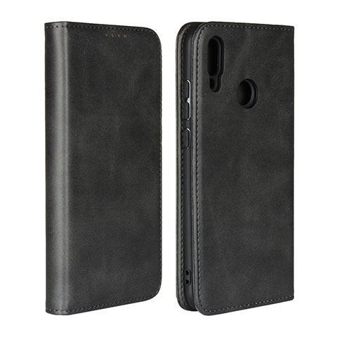 Custodia Portafoglio In Pelle Cover con Supporto L06 per Huawei P Smart (2019) Nero