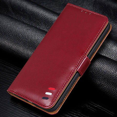 Custodia Portafoglio In Pelle Cover con Supporto L06 per Samsung Galaxy A41 Rosso