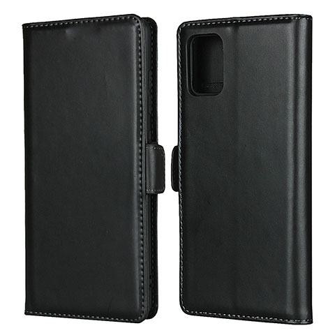 Custodia Portafoglio In Pelle Cover con Supporto L06 per Samsung Galaxy A51 4G Nero