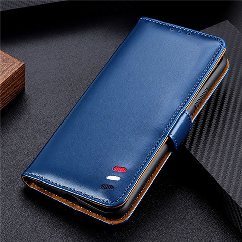 Custodia Portafoglio In Pelle Cover con Supporto L06 per Xiaomi Mi Note 10 Lite Blu