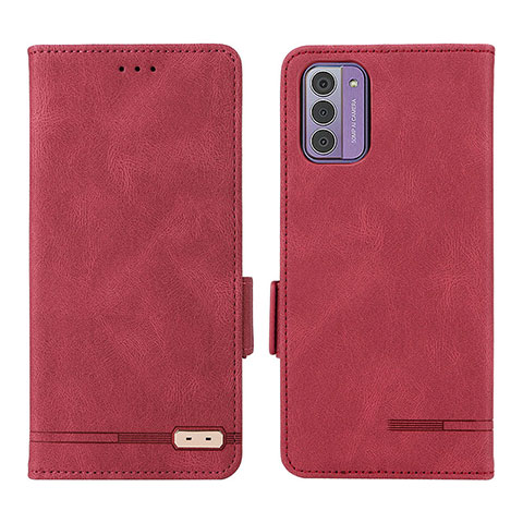Custodia Portafoglio In Pelle Cover con Supporto L06Z per Nokia G42 5G Rosso