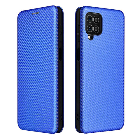 Custodia Portafoglio In Pelle Cover con Supporto L06Z per Samsung Galaxy F62 5G Blu