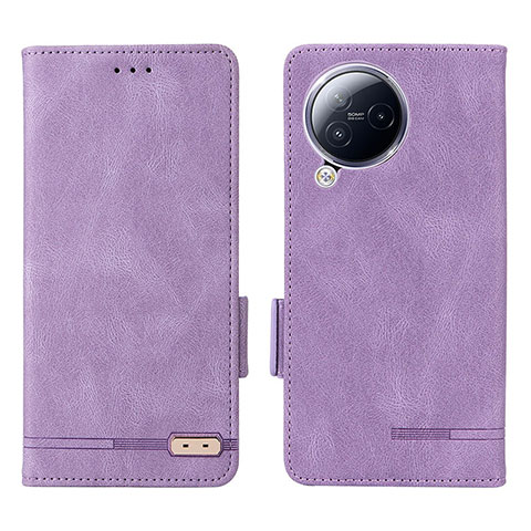 Custodia Portafoglio In Pelle Cover con Supporto L06Z per Xiaomi Civi 3 5G Viola