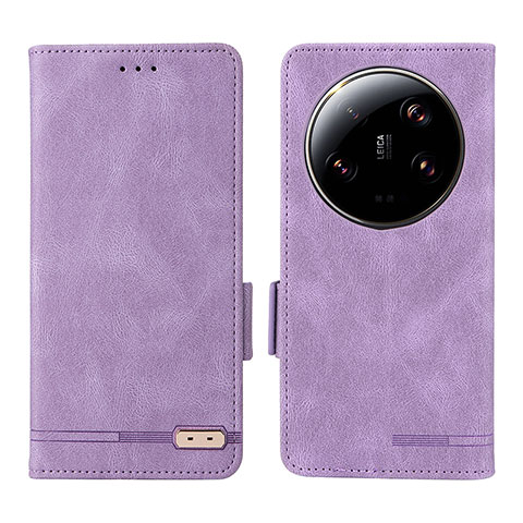 Custodia Portafoglio In Pelle Cover con Supporto L06Z per Xiaomi Mi 13 Ultra 5G Viola