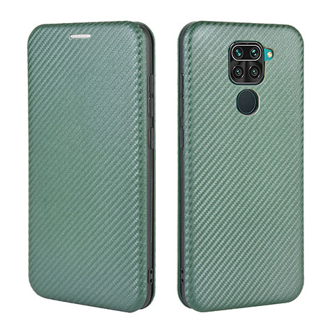 Custodia Portafoglio In Pelle Cover con Supporto L06Z per Xiaomi Redmi Note 9 Verde