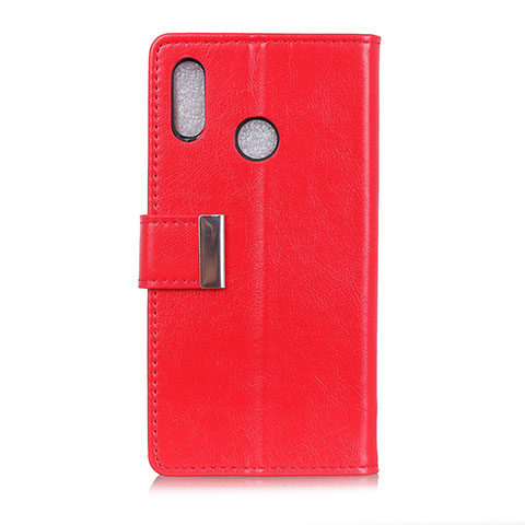 Custodia Portafoglio In Pelle Cover con Supporto L07 per Asus Zenfone 5 ZE620KL Rosso