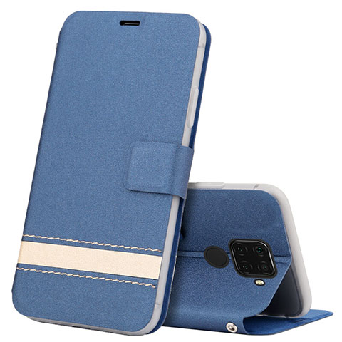 Custodia Portafoglio In Pelle Cover con Supporto L07 per Huawei Mate 30 Lite Blu