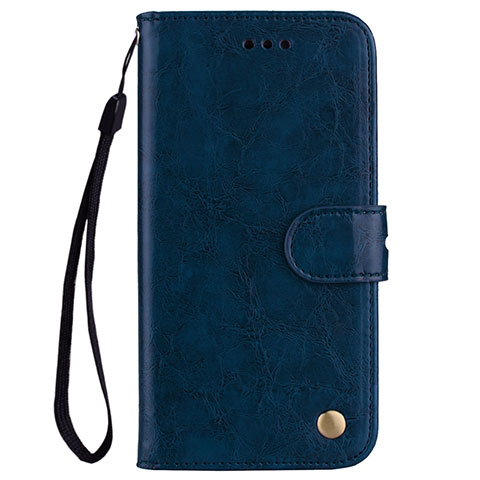 Custodia Portafoglio In Pelle Cover con Supporto L07 per Huawei Nova 3e Blu