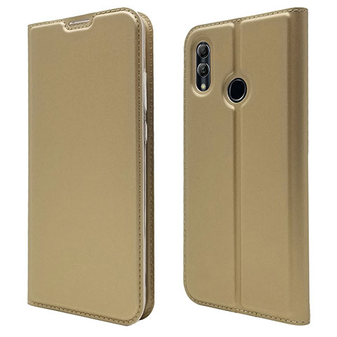Custodia Portafoglio In Pelle Cover con Supporto L07 per Huawei P Smart (2019) Oro