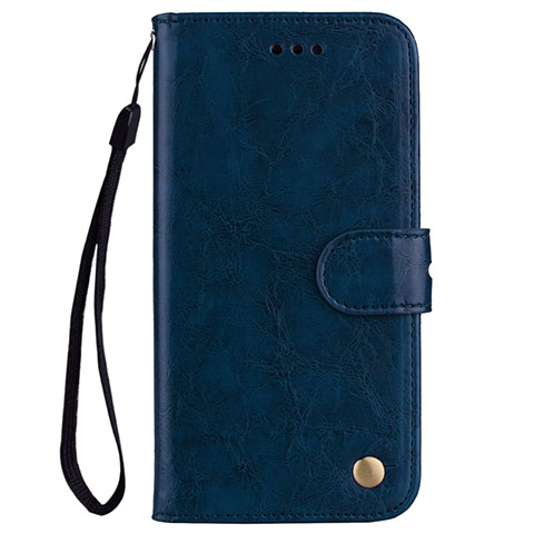 Custodia Portafoglio In Pelle Cover con Supporto L07 per Huawei P20 Lite Blu