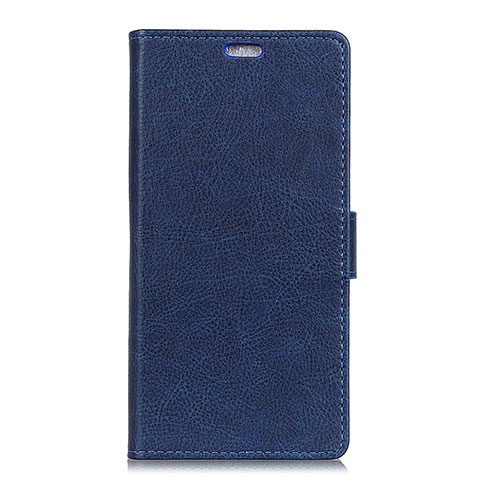 Custodia Portafoglio In Pelle Cover con Supporto L08 per Asus Zenfone 5 ZS620KL Blu