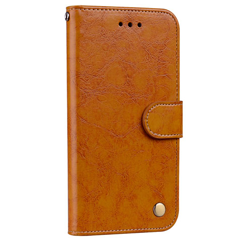 Custodia Portafoglio In Pelle Cover con Supporto L08 per Huawei P20 Pro Arancione