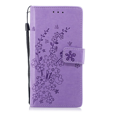 Custodia Portafoglio In Pelle Cover con Supporto L08 per Huawei P20 Viola