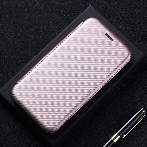 Custodia Portafoglio In Pelle Cover con Supporto L09 per LG K52 Oro Rosa