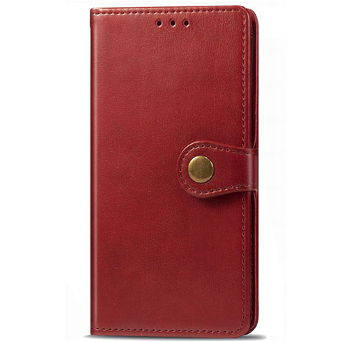 Custodia Portafoglio In Pelle Cover con Supporto L09 per Samsung Galaxy M21s Rosso