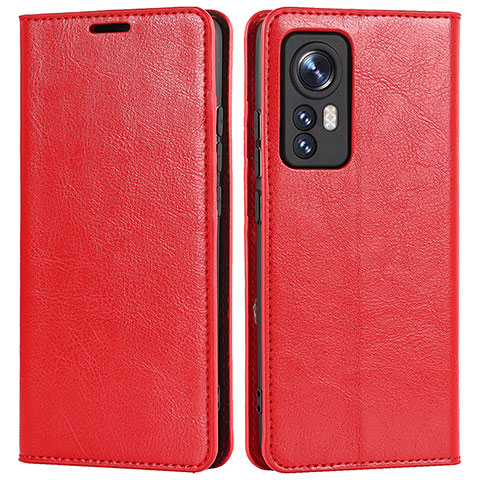 Custodia Portafoglio In Pelle Cover con Supporto L09 per Xiaomi Mi 12 Pro 5G Rosso