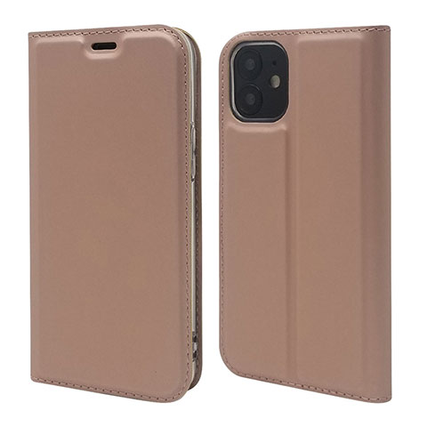 Custodia Portafoglio In Pelle Cover con Supporto L10 per Apple iPhone 12 Mini Oro Rosa