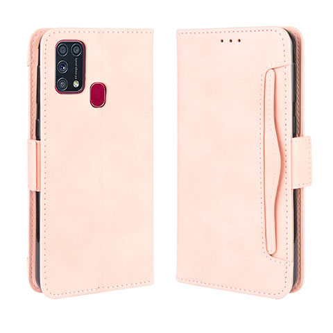 Custodia Portafoglio In Pelle Cover con Supporto L10 per Samsung Galaxy M21s Rosa