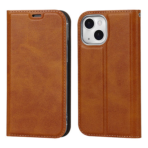 Custodia Portafoglio In Pelle Cover con Supporto L11 per Apple iPhone 14 Marrone