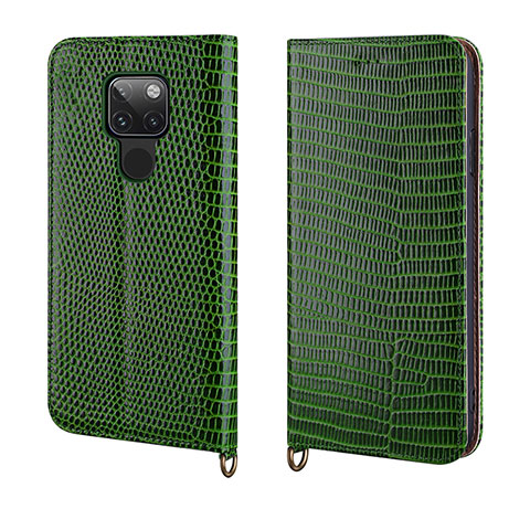 Custodia Portafoglio In Pelle Cover con Supporto L11 per Huawei Mate 20 Verde