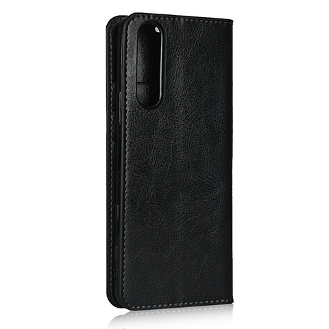 Custodia Portafoglio In Pelle Cover con Supporto L11 per Sony Xperia 5 II Nero