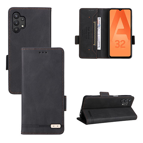 Custodia Portafoglio In Pelle Cover con Supporto L11Z per Samsung Galaxy M32 5G Nero