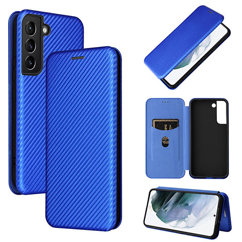 Custodia Portafoglio In Pelle Cover con Supporto L11Z per Samsung Galaxy S23 5G Blu