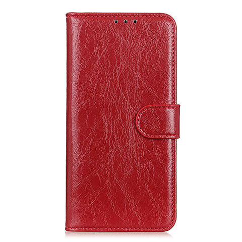 Custodia Portafoglio In Pelle Cover con Supporto L12 per Huawei Y5p Rosso