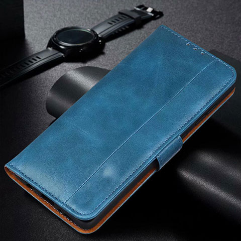 Custodia Portafoglio In Pelle Cover con Supporto L14 per Samsung Galaxy M21s Blu