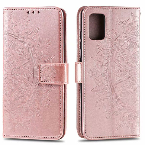 Custodia Portafoglio In Pelle Cover con Supporto L15 per Samsung Galaxy A51 5G Oro Rosa