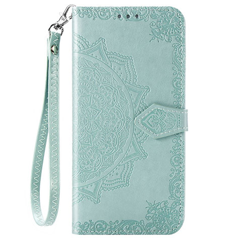 Custodia Portafoglio In Pelle Cover con Supporto L18 per Huawei Y7p Verde